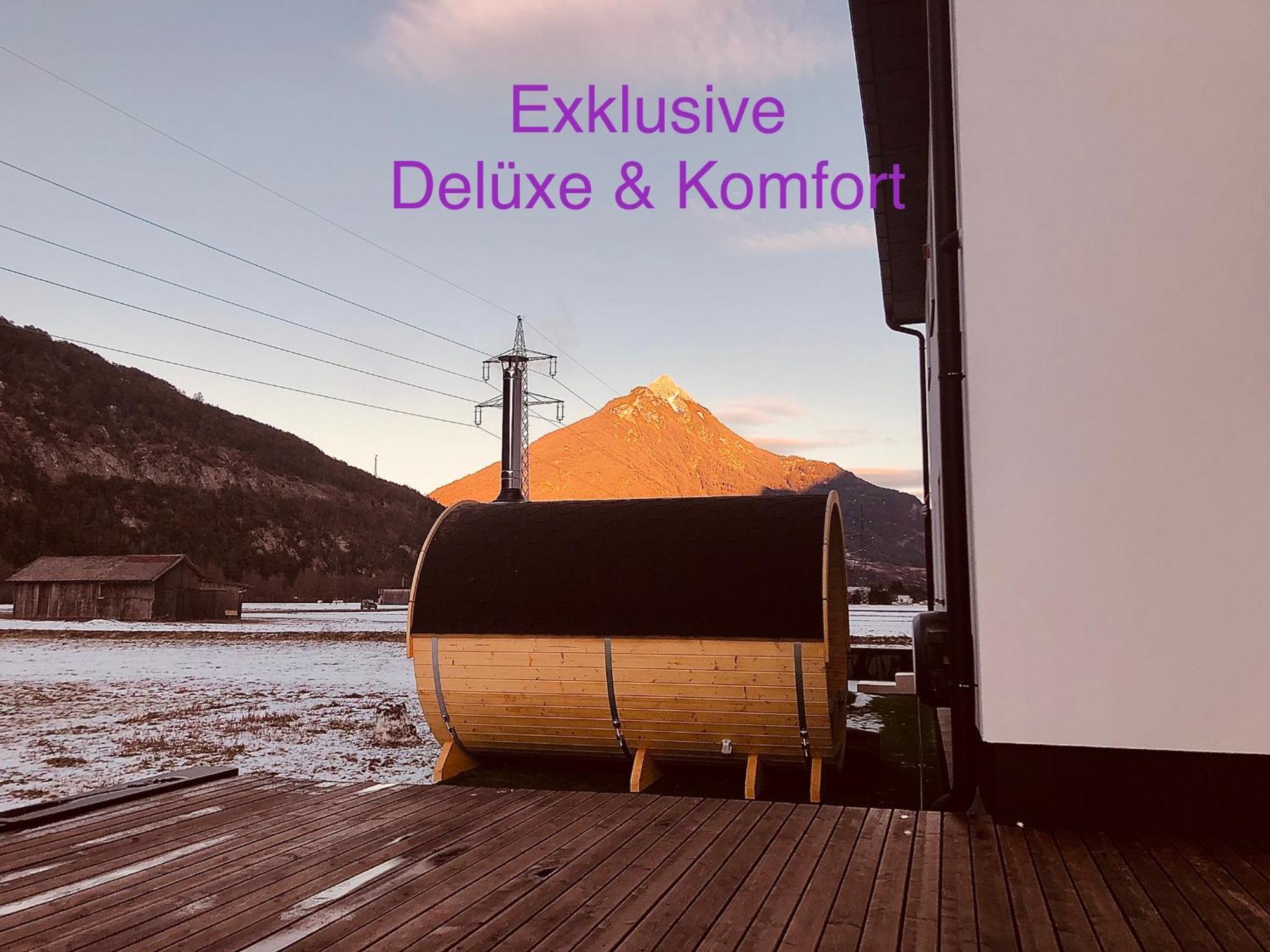 Deluxefort Fuer 10 Gaeste Mit Eigenem Whirlpool Und Fasssauna Imst Exterior foto